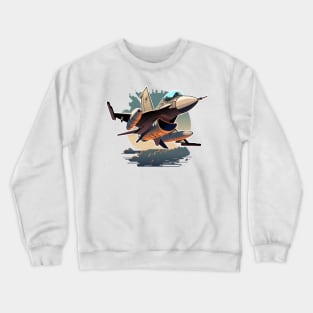 Cartoon fighter plane Crewneck Sweatshirt